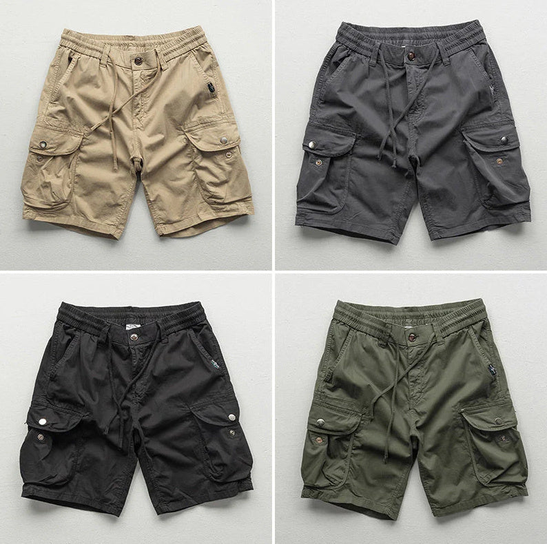 Summer Multi-pocket Workwear Shorts For Men